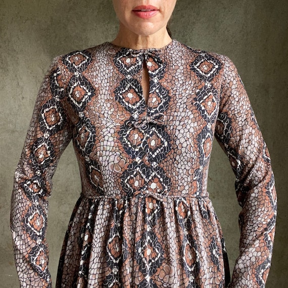 1970’s snakeskin print dress