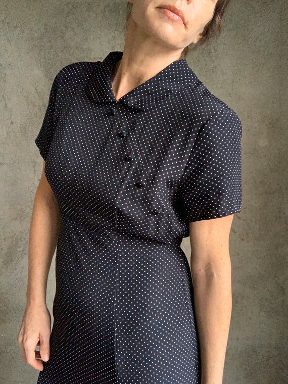 Vintage polka dots rayon dress