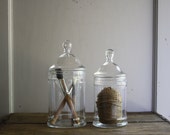 glass apothecary counter jars