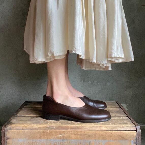 Vintage Joan and David brown leather loafers