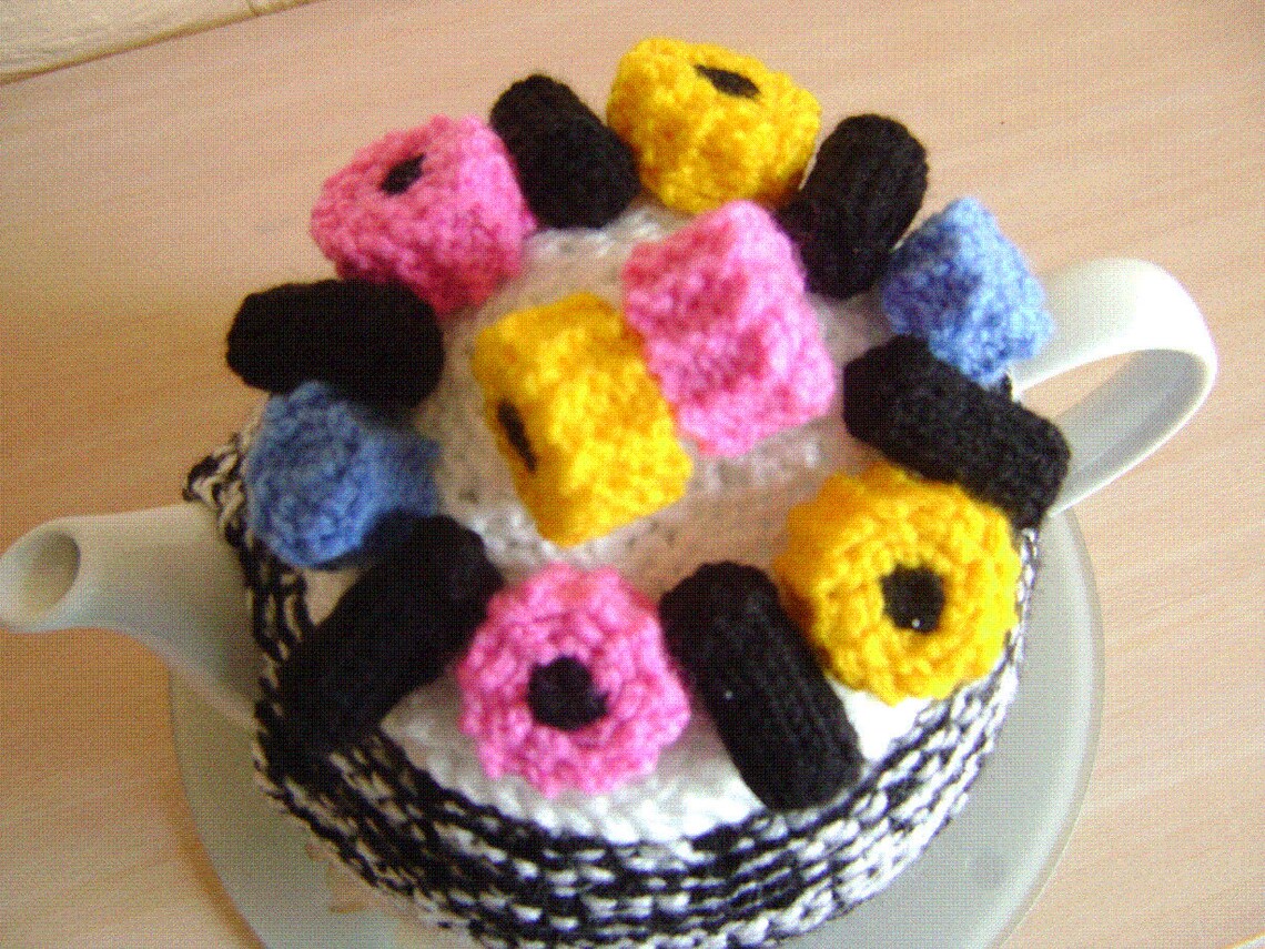 Hand Knitted Teapot Cozy Tea Cosy With Liquorice Allsorts Etsy Australia