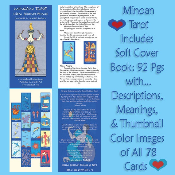 Minoan Tarot - 78 Card Deck & Book Set by Ellen Lorenzi-prince - Etsy