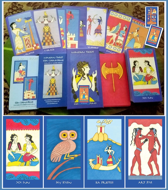 Minoan Tarot - 78 Card Deck & Book Set by Ellen Lorenzi-prince - Etsy