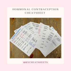 Cheatsheet voor hormonale anticonceptie