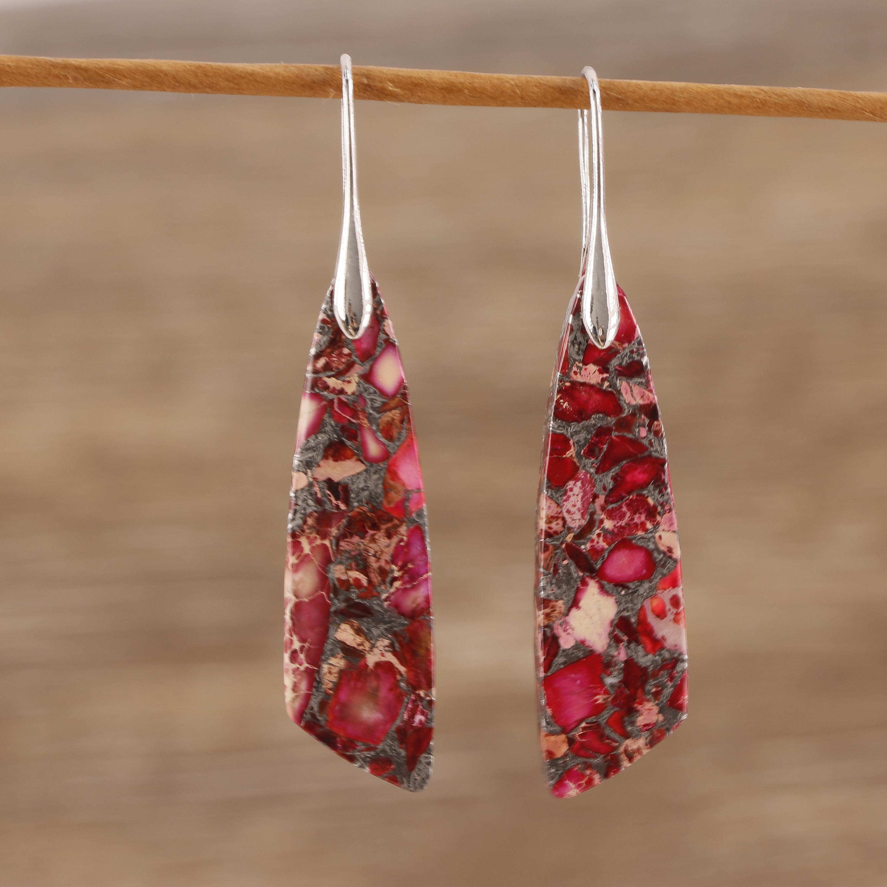 Ruby Bead Earrings