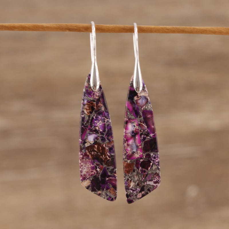 Ocean Purple Zircon Earrings