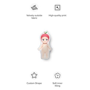 Sonny Angel Cute Home Decor Throw Pillow Apple ~ Y2k Brat Kawaii Gift