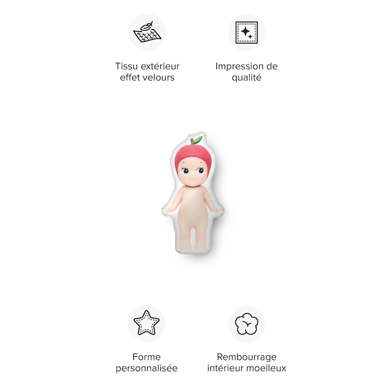 Sonny Angel Cute Home Decor Throw Pillow Apple ~ Y2k Brat Kawaii Gift