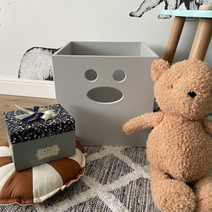 Caja de juguetes para niños, solución de almacenamiento de juguetes de madera, muebles para niños - Caja de almacenamiento de juguetes hecha a mano para sala de juegos