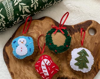Handmade Felt Christmas Cookie Ornament