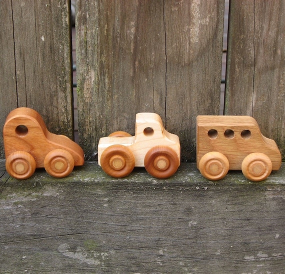 little wooden cars