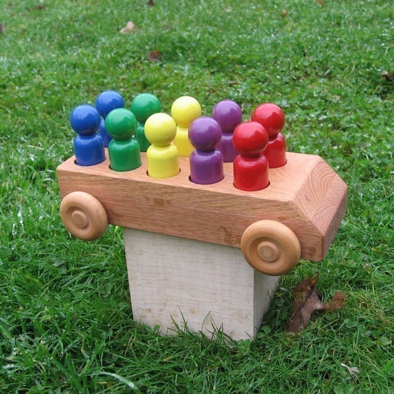 rainbow bus toy