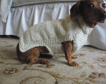 Small Dog Sweater, PDF PATTERN, Mini Dachshund, Doxie Sweater