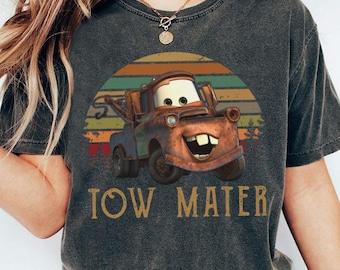 Vintage Disney Tow Mater Cars T-shirt, Retro Cars Movie Tow Mater Shirts, Comfort Color Tee, Disneyland Family Trip Shirt, Birthday Gift Tee