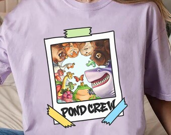Pond Crew Disney Shirt, lustiges Tierfreunde T-Shirt, passendes Familienausflug T-Shirt, Bär und Hai T-Shirt, Froschkönig Shirt, Disneyland Urlaubsgeschenke