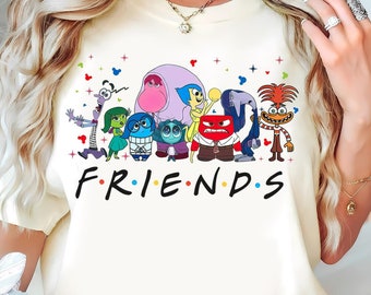 Camisa Disney Inside Out Characters 2024, camiseta Inside Out 2, camiseta Friends Tv Show, camisas de regalo de cumpleaños, Magic Kingdom, viaje familiar a Disney