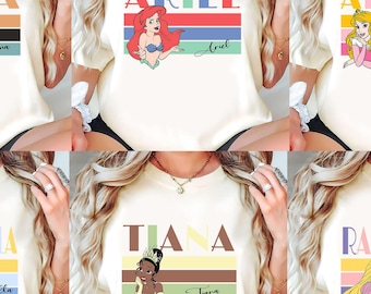 Disney Princess T-shirt, Ariel Belle Elsa Anna Snow White Tiana Shirts, Comfort Color Shirt, Disneyland Family Trip Shirt, Birthday Gift Tee
