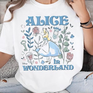 Retro Pastel Alice Princess Shirt, Alice In Wonderland T-shirt, Disney Princess Alice Tee, Birthday Gift Idea Shirts, Disney Family Trip