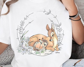 Disney Bambi und Bambis Mutter Shirt, Bambi Sentimental T-Shirt, Comfort Colors T-Shirt, Geburtstagsgeschenk Shirts, Disneyland Familienausflug