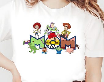 Camiseta Disney Toy Story para mamá, camisetas de personajes de Toy Story, camisetas de colores suaves, camiseta para el Día de la Madre, camiseta para mamá, regalo para mamá, camiseta para mujer