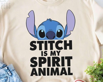 Disney Lilo And Stitch Cute Shirt, Stitch Is My Spirit Animal T-shirt, Comfort Colors Tee, Birthday Gift Shirts, Disneyland Family Trip