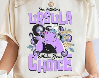 Disney Den lilla sjöjungfrun skurkar t-shirt, Ursula skurkar t-shirt, Comfort Colors t-shirt, födelsedagspresent t-shirts, Disneyland familjeresa