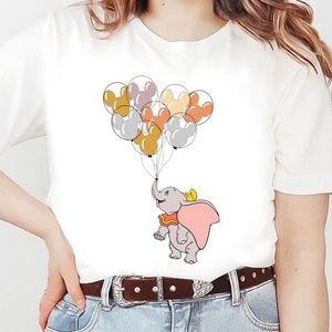 Cute Disney Dumbo Flying Elephant T-shirt, Dumbo With Mickey Balloon Shirts, Disneyland Family Trip Shirt, Disneyworld Shirt, Birthday Gift
