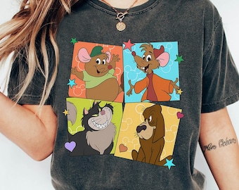 Disney Princess Cinderella Characters T-shirt, Gus, Jaq, Lucifer, Bruno Portrait Shirt, Disneyland Shirt, Disneyworld Tee, Birthday Gift Tee
