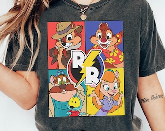 Disney Chip And Dale T-shirt, Rescue Rescue Rangers Grid Shirts, Disneyland Family Trip Shirt, Animal Kingdom Shirt, Birthday Gift Tee