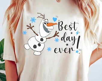 Disney Olaf Best Day Ever T-Shirt, Gefrorene Elsa Prinzessin Olaf Shirts, Disneyland Familien Reise Shirt, Magic Kingdom Shirt, Comfort Color Tee