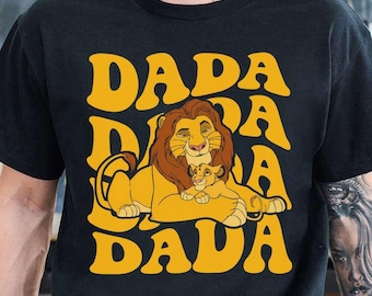 Disney Lion King Mufasa Dada Retro T-shirt, Mufasa and Simba Shirts, Comfort Color t-shirt, Father's Day Shirt, Dada Shirt, Gift for Dad Tee