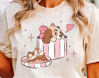 Cute Lady And The Tramp Shirt, Disney Dog Lover Shirts, Magic Kingdom Vacation Shirt, Disneyland Family Trip Shirt, Birthday Gift Tee