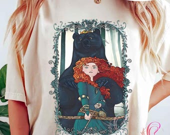 Vintage Princess Merida Shirt, Retro Disney Brave Princess Shirts, Magic Kingdom Shirt, Disneyland Family Trip Shirt, Birthday Gift Tee