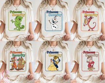 Disney Prinzessin Sicherheit passende Gruppe Shirt, Disney Vatertag Geschenk Shirt, Squad Dad Shirt 2026, Disneyland Reise Familienurlaub Outfit