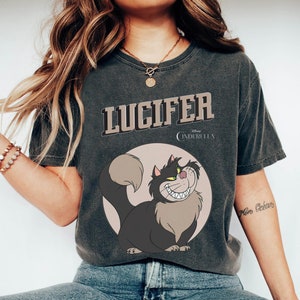 Retro Disney Lucifer Cat Shirt, Disney Cinderella Princess T-shirt, Disney Cats Lover Tee, Birthday Gift Idea Shirts, Disney Family Trip