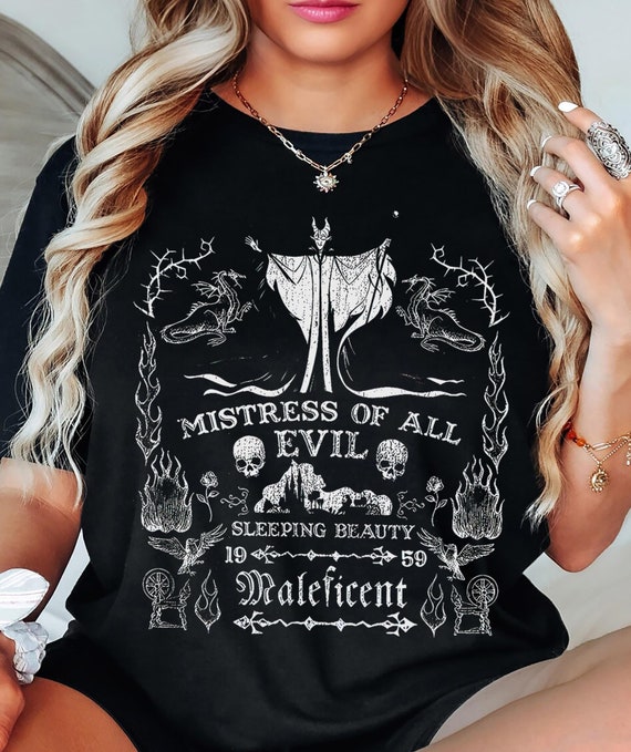Disney Villain Maleficent Shirt, Mistress Of Evil Label T-shirt, Sleeping Beauty Princess Tee, Birthday Gift Shirts, Disneyland Family Trip