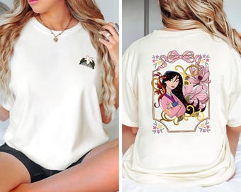 Disney Mulan Shirt, Mushu und Cri Kee Shirt, Kokette Prinzessin T-Shirt, Disneyland Trip Shirt, Epcot Blumenfest, Pink Bow Disney Sweatshirt