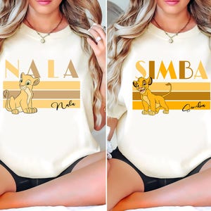 Disney Lion King Characters T-shirt, Simba Mufasa Shirts, Comfort Color Tee, Disneyland Family Trip, Disney Vaction Shirt, Birthday Gift Tee