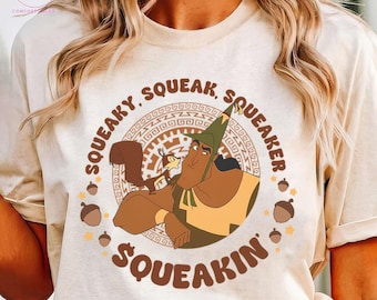 Kronk Squirrel Scout Shirt, Squeaky Squeak Squeaker Tee, Bucky Squirrel Junior Chipmunk, Camping Geschenk, Kaisers New Groove Wander-Outfit