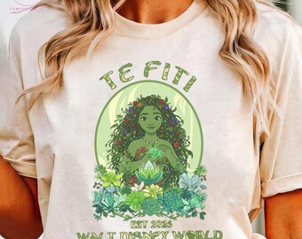 Camiseta Te Fiti, Camiseta Walt Disney World 2026, Camiseta de la Diosa Moana, Vacaciones Familiares Disney 2026, Viaje del Agua Epcot, Viaje Floral a Disney