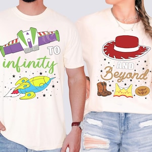 Comfort Color Toy Story Couple Shirt, Buzz And Jessie To Infinity And Beyond Shirts, Magic Kingdom Shirt, Disneyland Family Trip Shirt