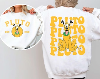 Camiseta vintage de Disney Pluto (1932), Mickey y sus amigos, color cómodo, ideal para viajes a Disneyland, ideal para amantes de los perros de Disney, regalo de cumpleaños.