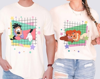 Disney Couples Valentine's Day Matching Tee, Retro 90s A Goofy Movie Max and Roxanne T-shirt, Disneyland Vacation WDW Trip Gift Shirts