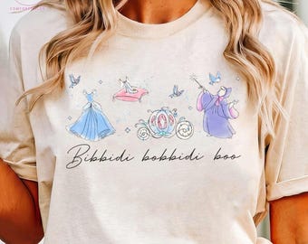 Bibbidi Bobbidi Boo Shirt, Cinderella Prinzessin Tee, Magic Kingdom Urlaub, Fairy Patin Top, Disney Girls Trip, Disneyland Reise 2026