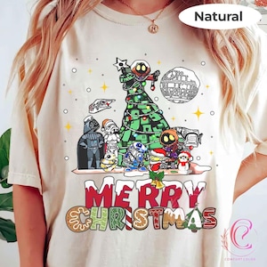 Disney Star Wars Merry Christmas Shirt, Mandalorian Darth Vader Shirts, Christmas Gift Shirt, Christmas Holiday Family Party Matching Shirt