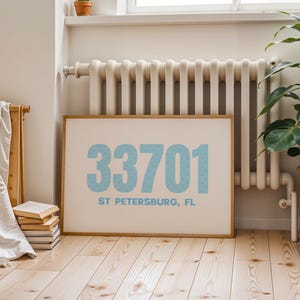 Aangepaste postcodeposter gepersonaliseerde stadsmuurkunst (digitale download) afbeelding 6