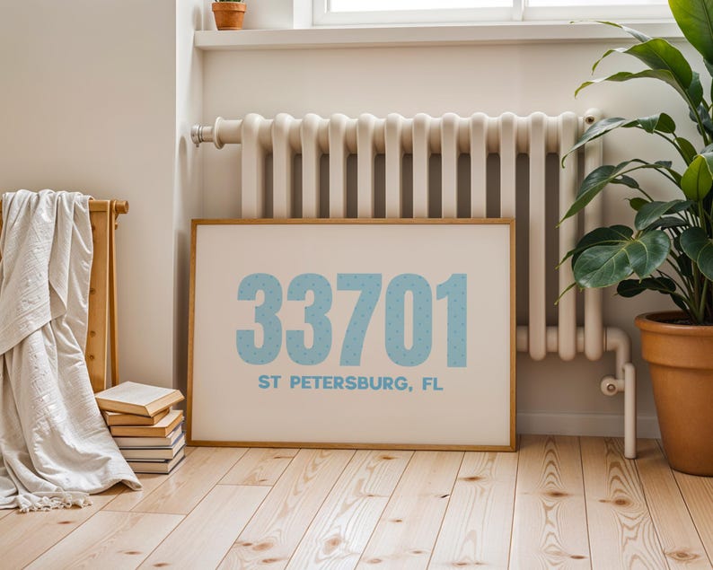 Aangepaste postcodeposter gepersonaliseerde stadsmuurkunst (digitale download) afbeelding 6