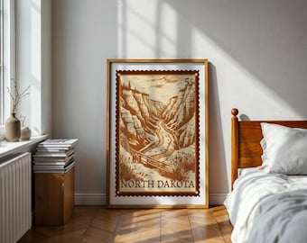 North Dakota Badlands Travel Art Print (Digital Download)