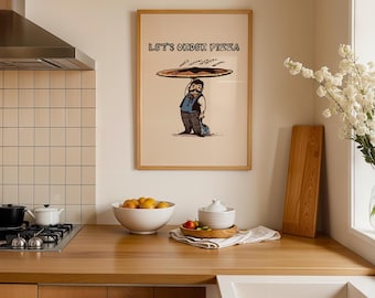 Pizza Lover Gift, Kitchen Art, Chef Poster (Digital Download)
