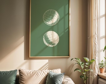 Golf Wall Art | Modern Blueprint Print | Sports Room Decor | Digital Download